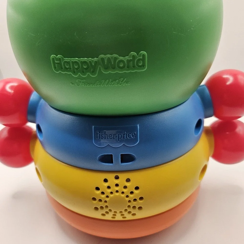 Fisher Price Happy World Dance‎ Rainbow Worm Friends Caterpillar Lights Sound